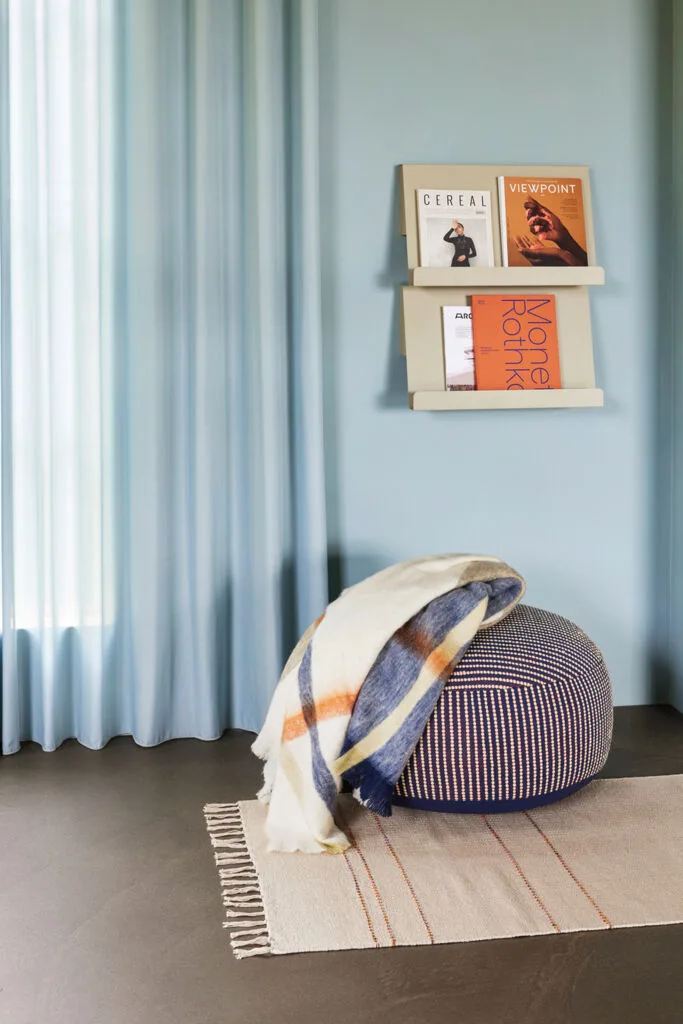 Mochi Pouffe Blue/Multicolour by Hübsch – interior photo 4 of 6