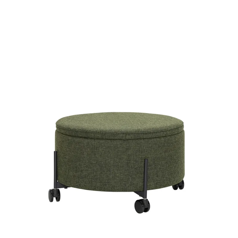 Contain Pouffe Large Green by Hübsch – product photo 5 of 5