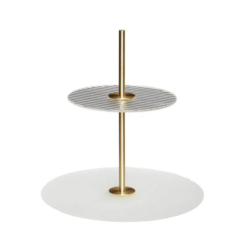 Ripple Etagere Frosted/Brass van Hübsch – productfoto