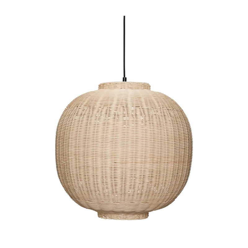 Chand Pendant Round Natural van Hübsch – productfoto 2 van 2