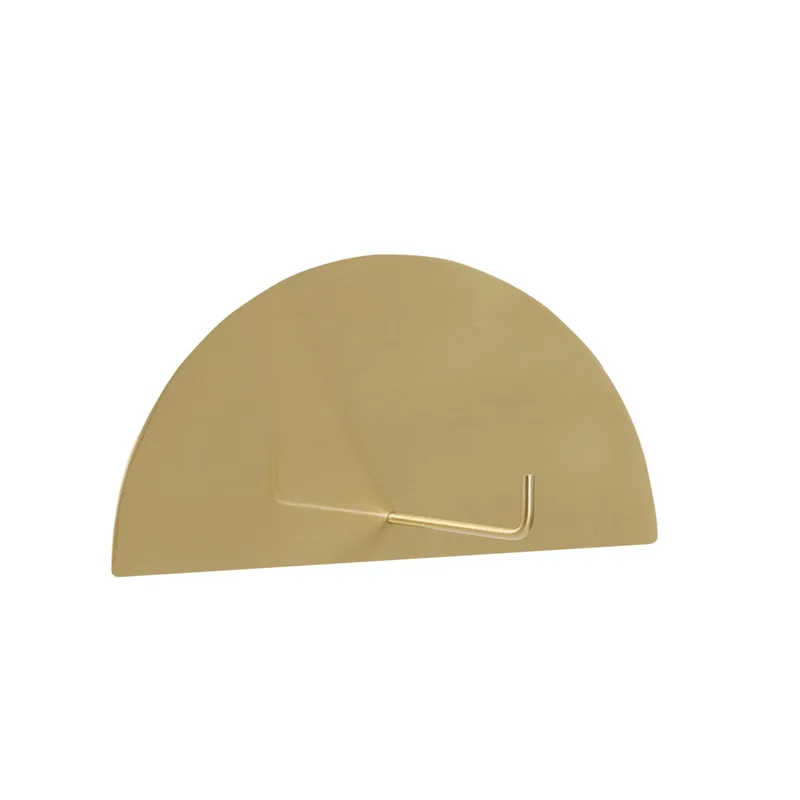Form Toilet Roll Holder Brass van Hübsch – productfoto