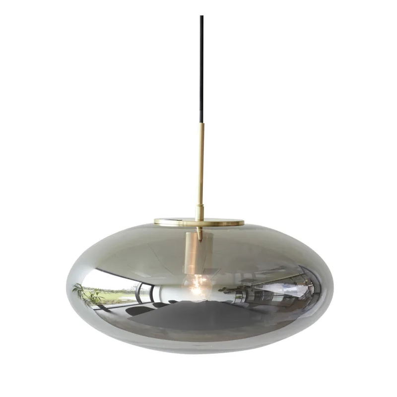Reflect Pendant Ellipse Grey van Hübsch – productfoto 4 van 4