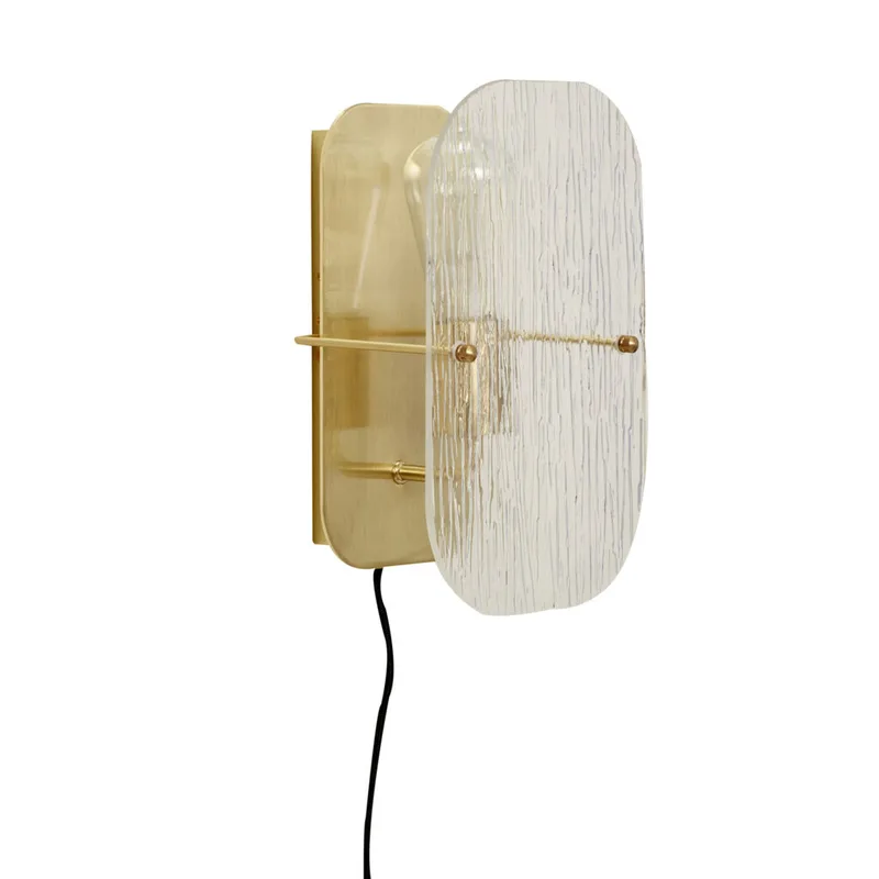 Ruffle Wall Lamp Brass von Hübsch – Produktfoto 2 von 2