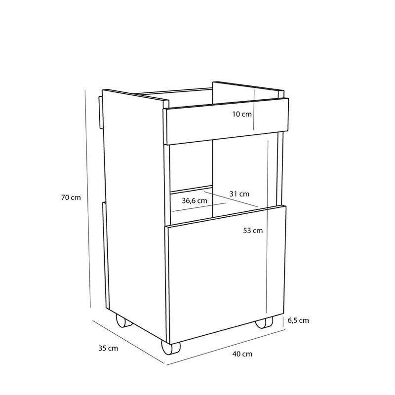 Forma Trolley Natural von Hübsch – Produktfoto 2 von 5