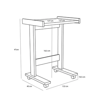 Less Side Table Natural de Hübsch – photo du produit 2 sur 4