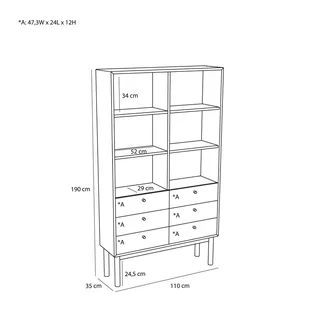 Read Cabinet Natural van Hübsch – productfoto 4 van 6