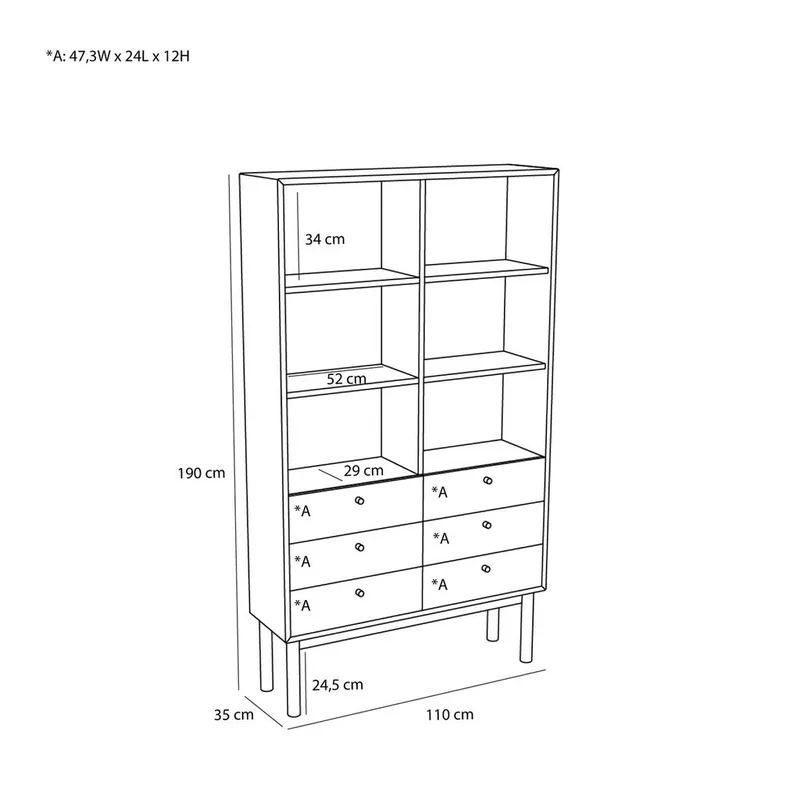 Read Cabinet Natural van Hübsch – productfoto 4 van 6