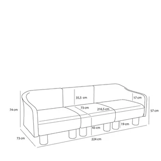 Elegance Sofa Light green de Hübsch – photo du produit 4 sur 10