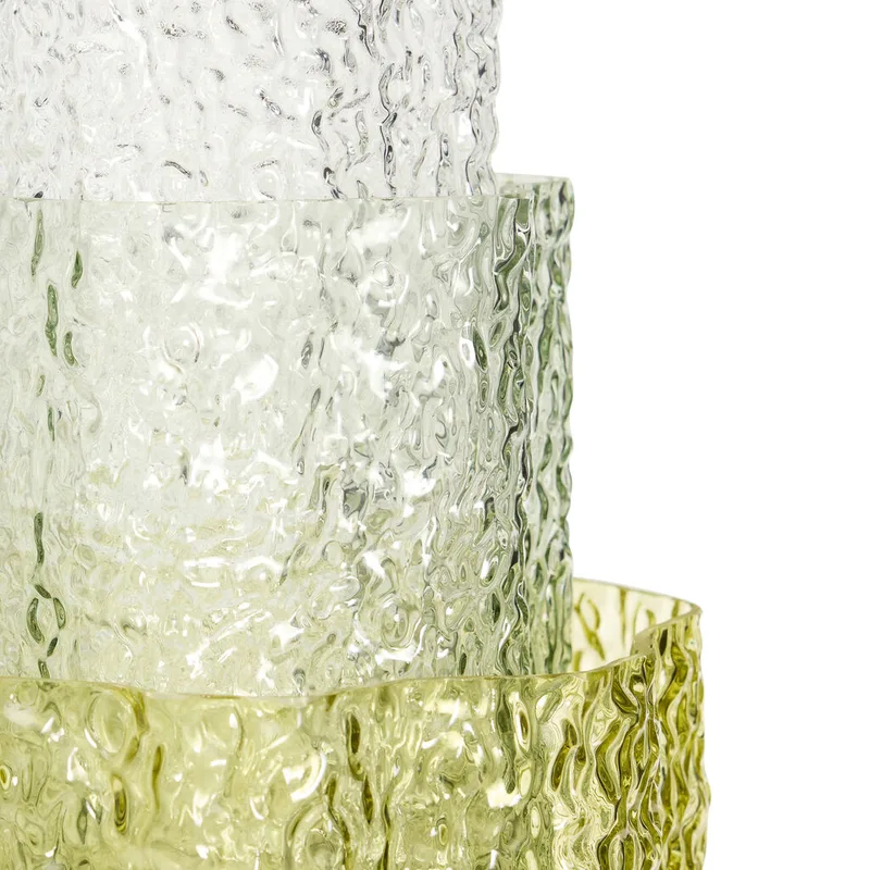 Triple Vases Green/Clear (set of 3) de Hübsch – photo d’ambiance 1 sur 7
