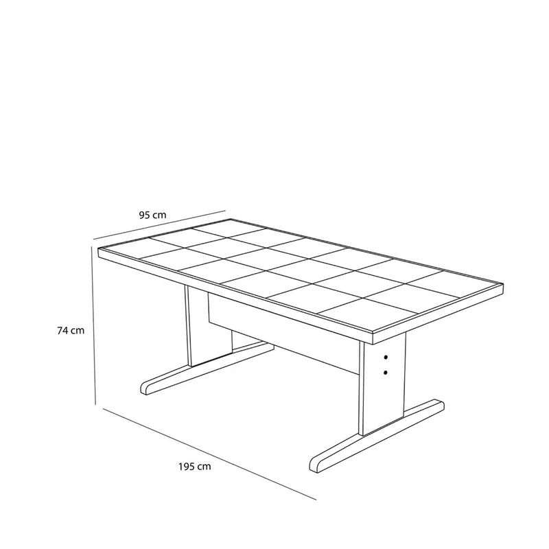 Skak Dining Table Natural by Hübsch – product photo 3 of 5