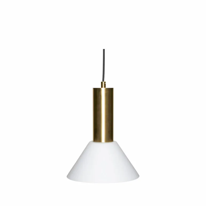 Contrast Pendant Brass van Hübsch – productfoto