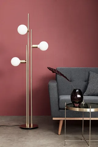 Balance Floor Lamp Brass by Hübsch – interior photo 1 of 2