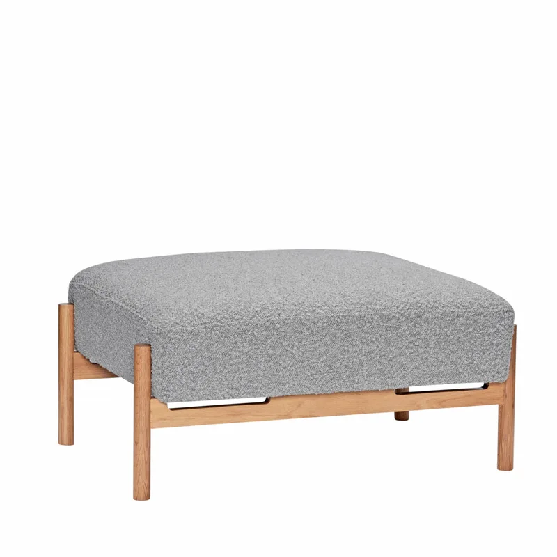 Moment Pouffe Grey by Hübsch – product photo 4 of 4