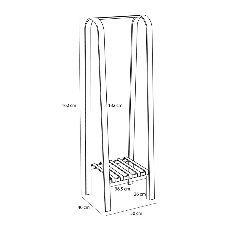 Sempre Clothing Rack Grey/Olive by Hübsch – product photo 2 of 5