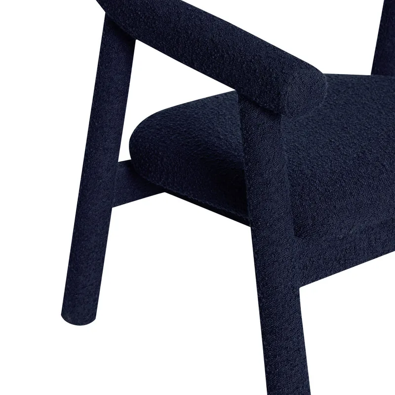 Ouli Lounge Chair Dark blue van Hübsch – sfeerfoto 1 van 7