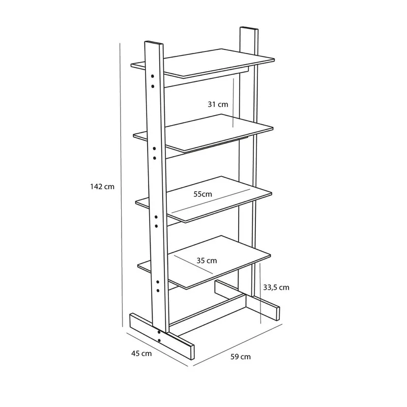 Forma Shelf Unit Natural von Hübsch – Produktfoto 2 von 4