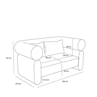 Vera Sofa Grey by Hübsch – product photo 7 of 8