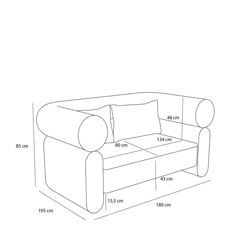 Vera Sofa Grey by Hübsch – product photo 7 of 8