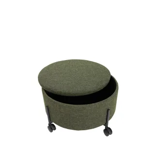 Contain Pouffe Large Green by Hübsch – product photo 1 of 5