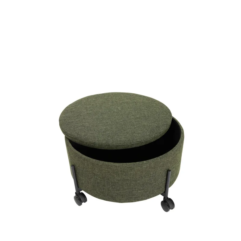 Contain Pouffe Large Green by Hübsch – product photo 1 of 5