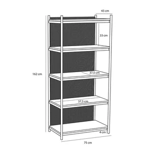 Heritage Shelf Unit Large Natural van Hübsch – productfoto 3 van 6