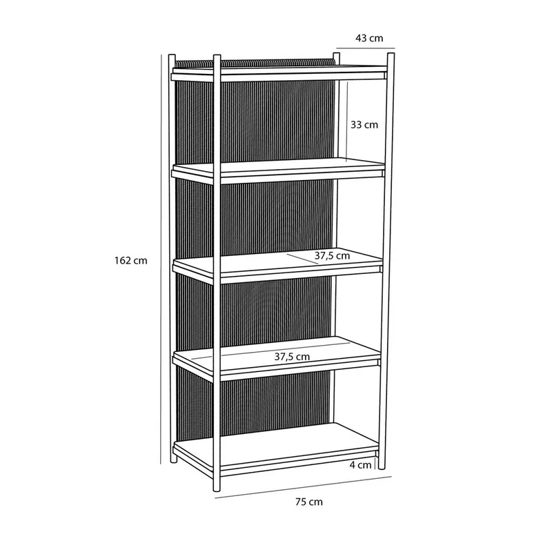 Heritage Shelf Unit Large Natural van Hübsch – productfoto 3 van 6