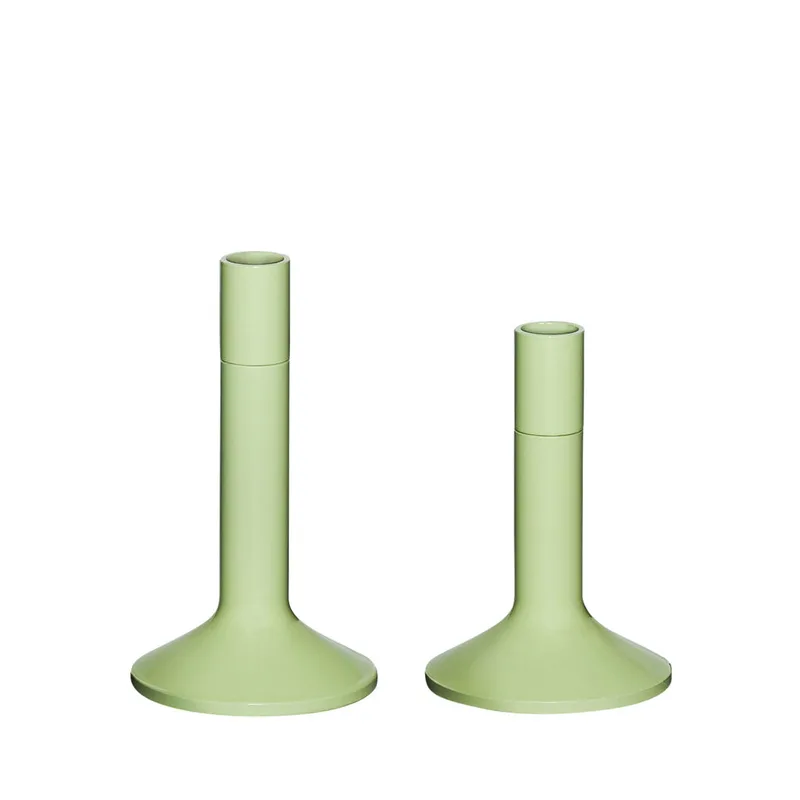 Kindred Candleholder Light green (set of 2) van Hübsch – productfoto 4 van 4