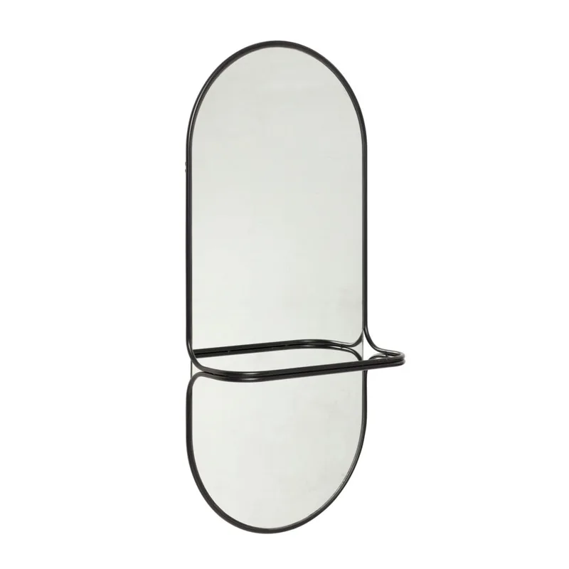 Carry Wall Mirror Black by Hübsch – product photo