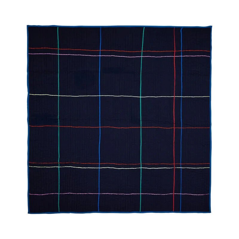 Sen Bedspread Dark blue by Hübsch – product photo 4 of 4