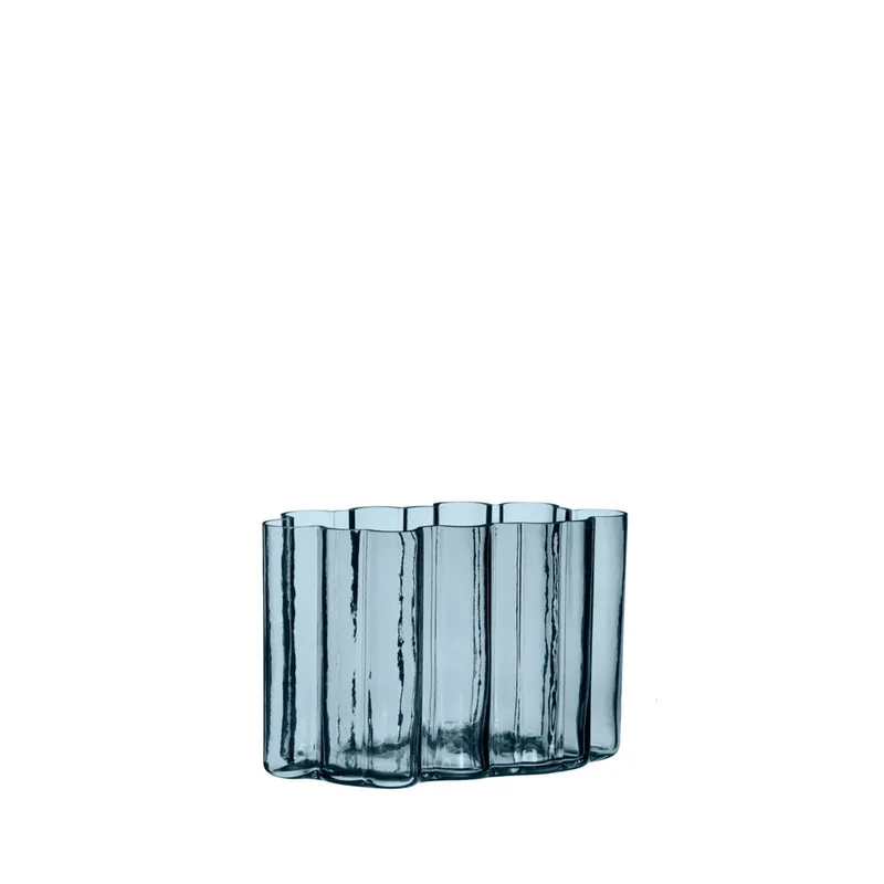 Umber Vase Blue by Hübsch – product photo 3 of 3