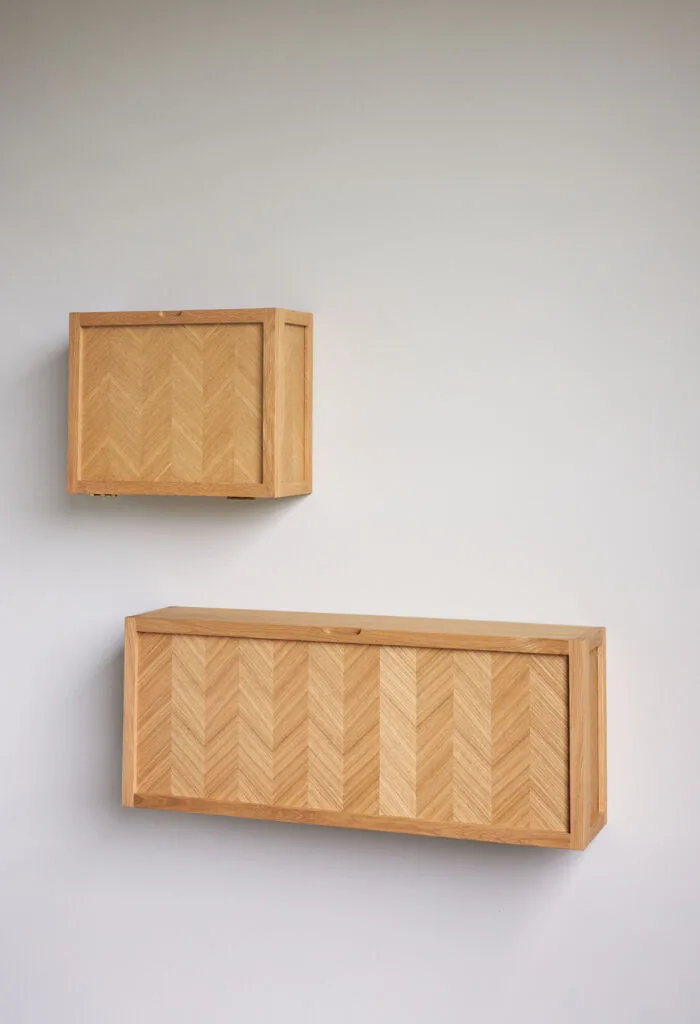 Herringbone Shoe Cabinet Natural van Hübsch – sfeerfoto 2 van 3
