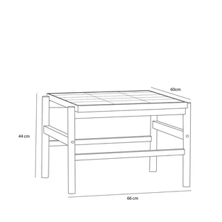 Tile Coffee Table Mint/Natural by Hübsch – product photo 3 of 7