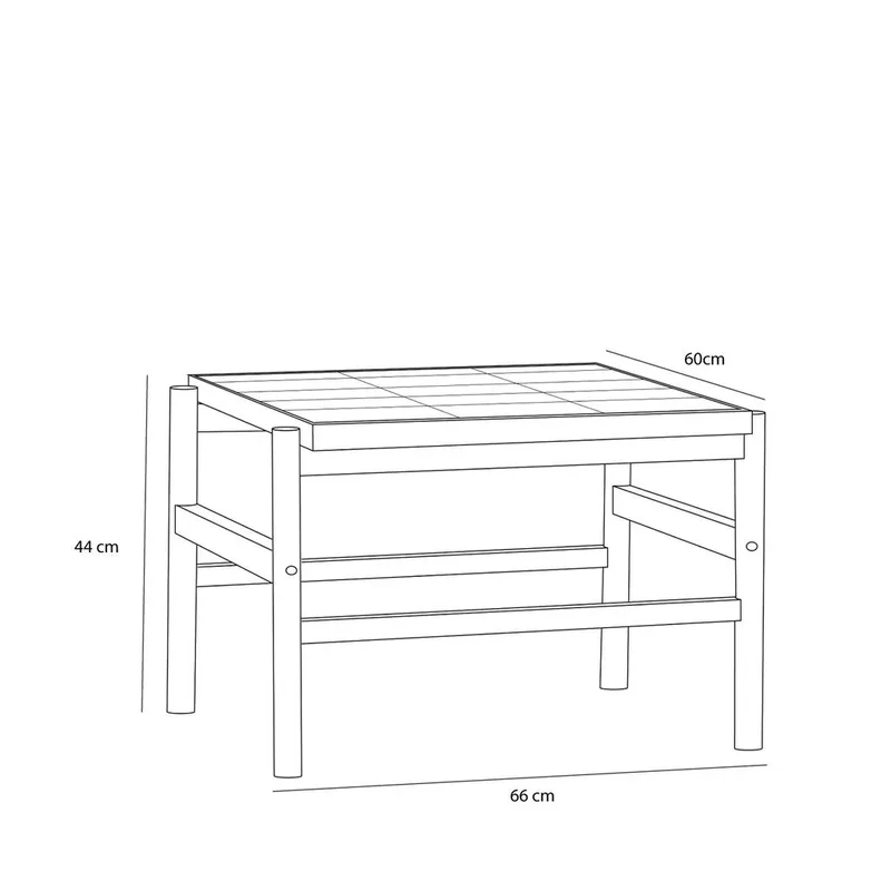 Tile Coffee Table Mint/Natural by Hübsch – product photo 3 of 7