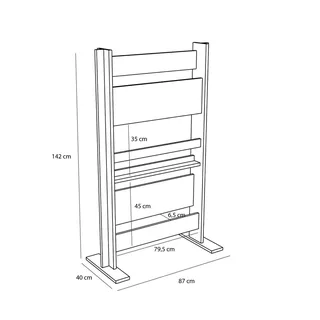 Forma Magazine Holder/Partition Natural von Hübsch – Produktfoto 2 von 5