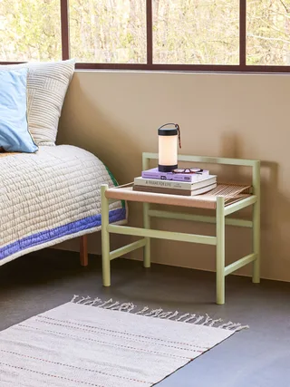Heritage Bench Small Light green de Hübsch – photo d’ambiance 3 sur 5