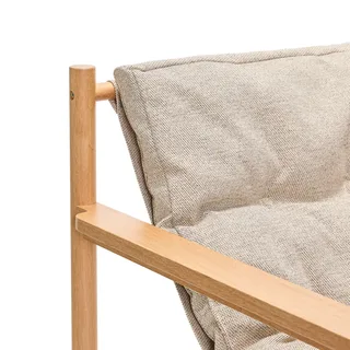 Heritage Armchair/Footstool Natural/Beige van Hübsch – sfeerfoto 1 van 6
