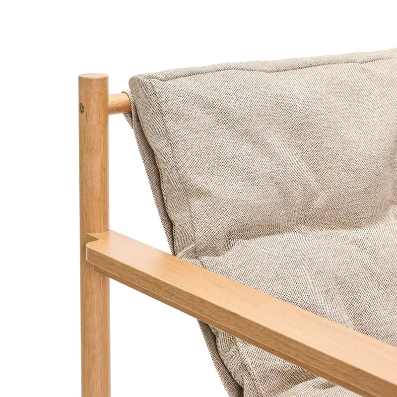 Heritage Armchair/Footstool Natural/Beige van Hübsch – sfeerfoto 1 van 6