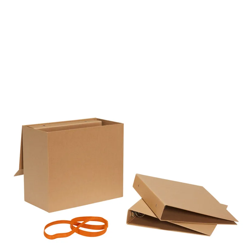 Elo Ring Binder Box Natural by Hübsch – product photo 1 of 5