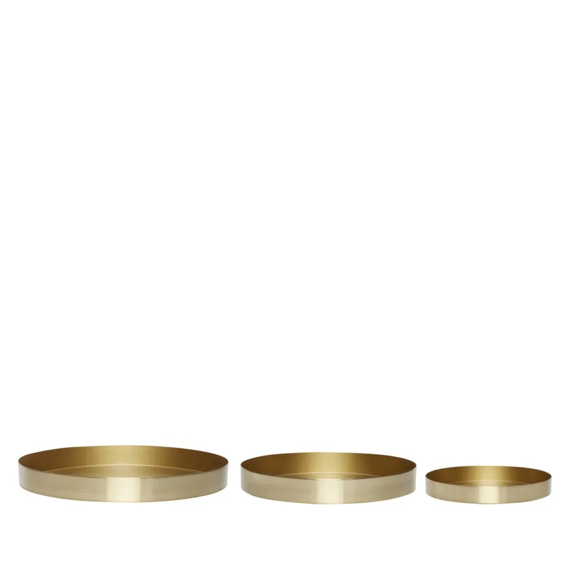 Embrace Saucers Brass (set of 3) de Hübsch – photo du produit