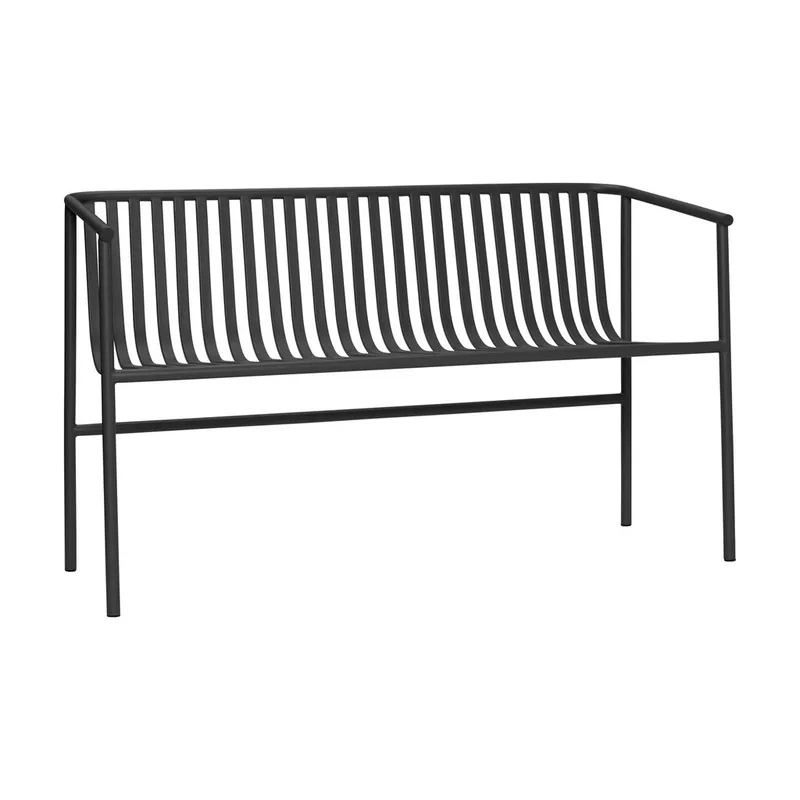 Villa Bench Black by Hübsch – product photo