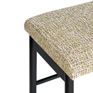Long Bench Light green de Hübsch – photo d’ambiance 1 sur 5