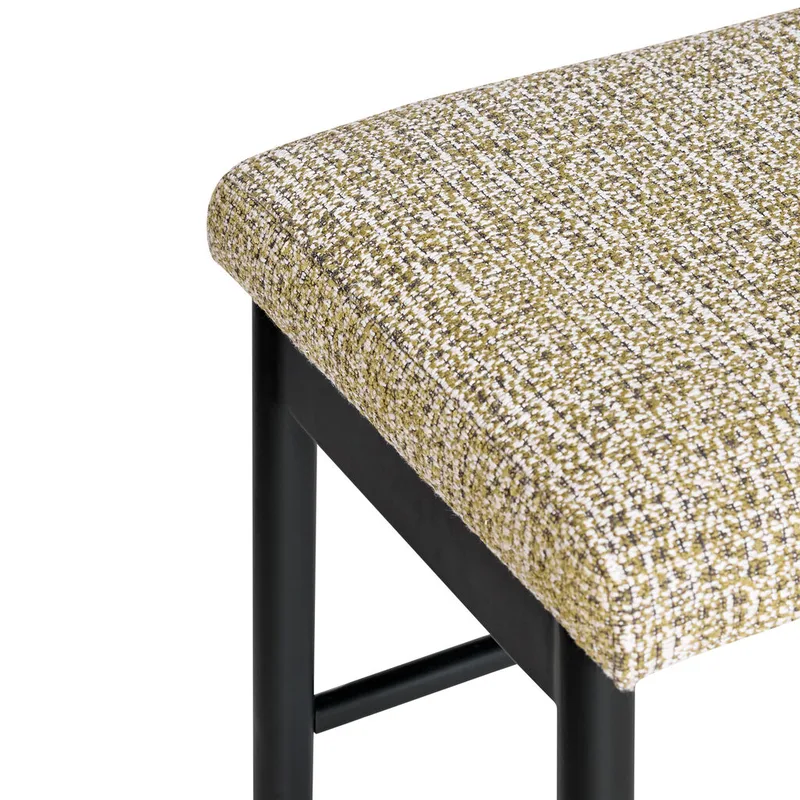 Long Bench Light green de Hübsch – photo d’ambiance 1 sur 5