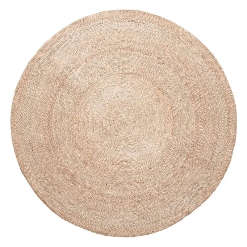Sage Rug Round Natural van Hübsch – productfoto