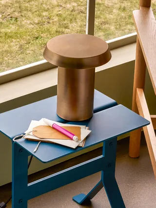Fold Side Table Petrol by Hübsch – interior photo 8 of 9
