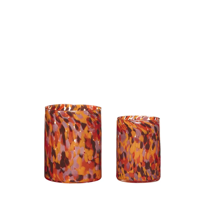 Luce Candleholder Orange (set of 2) von Hübsch – Produktfoto