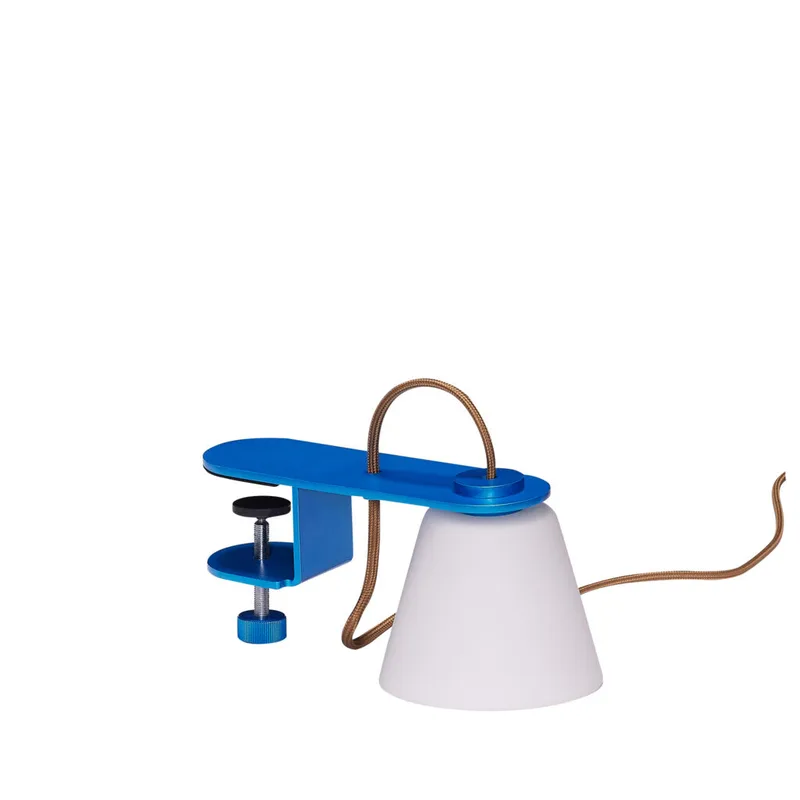 Lure Wall Lamp Metallic Blue by Hübsch – product photo 4 of 4