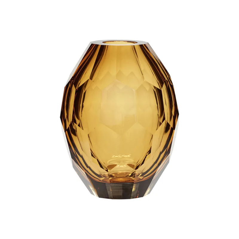 Facet Vase Amber by Hübsch – product photo