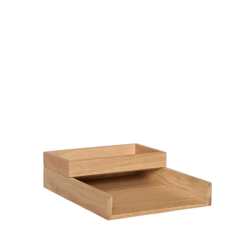 Rail Desk Organiser Natural (set of 2) van Hübsch – productfoto