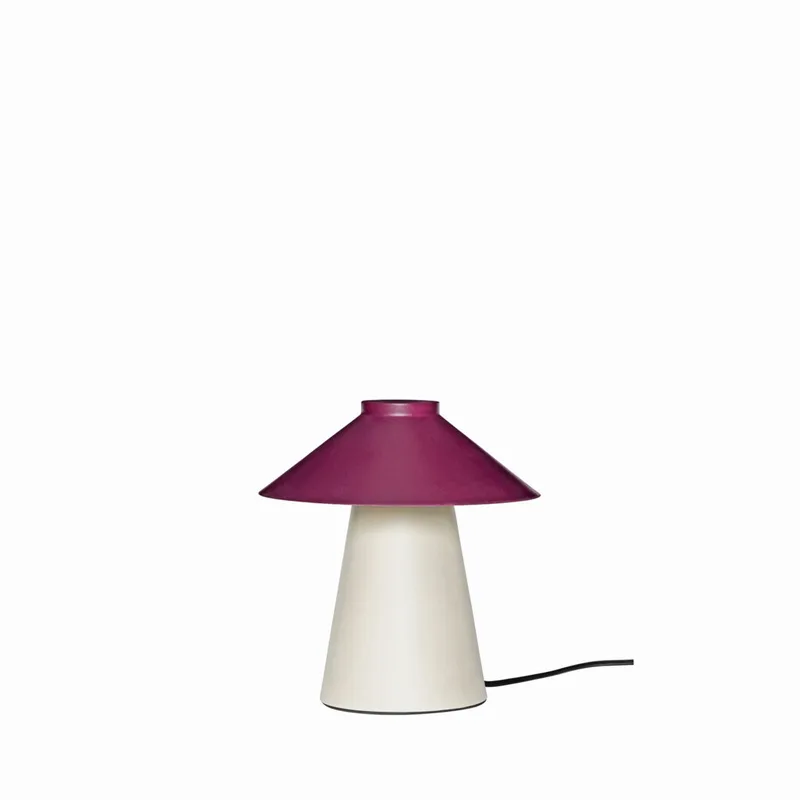 Chipper Table Lamp Sand/Burgundy by Hübsch – product photo