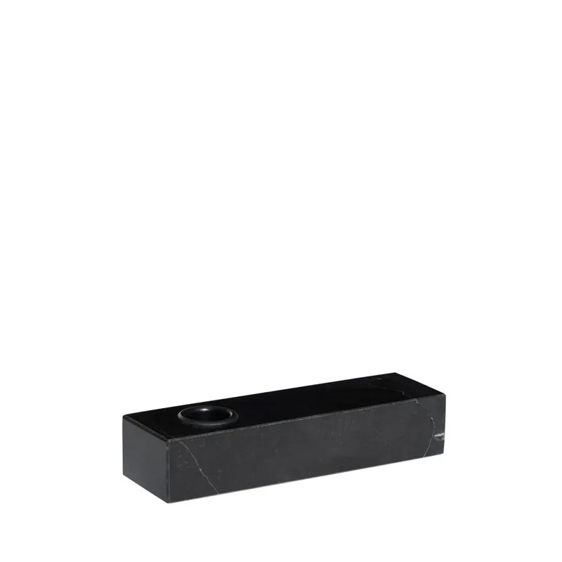 Brick Candleholder Black by Hübsch – product photo 4 of 4